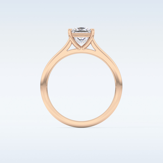 Stunning 1.04 CT Cathedral Solitaire Engagement Ring Featuring Princess Moissanite