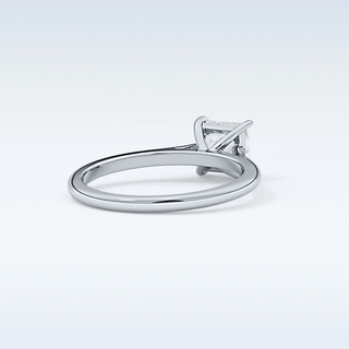 Stunning 1.04 CT Cathedral Solitaire Engagement Ring Featuring Princess Moissanite