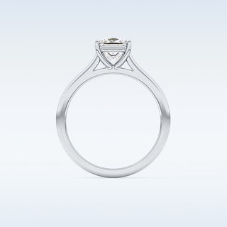 Stunning 1.04 CT Cathedral Solitaire Engagement Ring Featuring Princess Moissanite