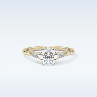 Elegant 1.03 CT Three Stones Engagement Ring Featuring Round Moissanite