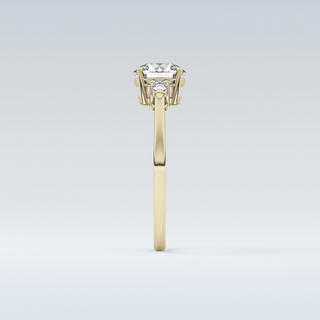 Elegant 1.03 CT Three Stones Engagement Ring Featuring Round Moissanite