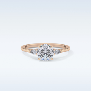 Elegant 1.03 CT Three Stones Engagement Ring Featuring Round Moissanite