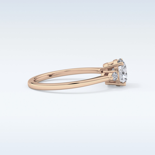 Elegant 1.03 CT Three Stones Engagement Ring Featuring Round Moissanite