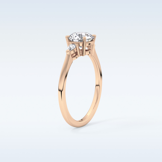 Elegant 1.03 CT Three Stones Engagement Ring Featuring Round Moissanite