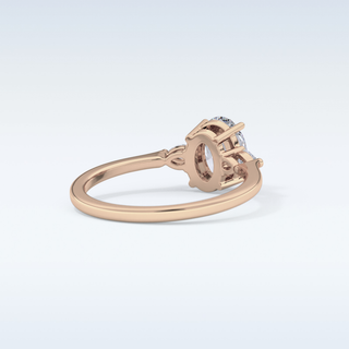 Elegant 1.0 CT Three Stones Engagement Ring Featuring Oval Moissanite