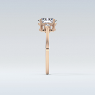 Elegant 1.0 CT Three Stones Engagement Ring Featuring Oval Moissanite