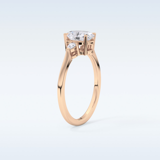 Elegant 1.0 CT Three Stones Engagement Ring Featuring Oval Moissanite