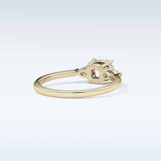 Elegant 0.95 CT Three Stones Engagement Ring Featuring Cushion Moissanite