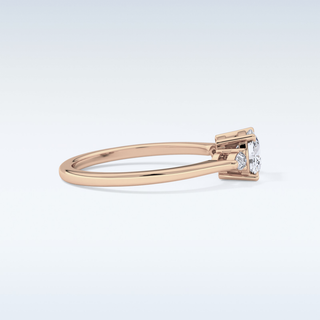 Elegant 0.95 CT Three Stones Engagement Ring Featuring Cushion Moissanite