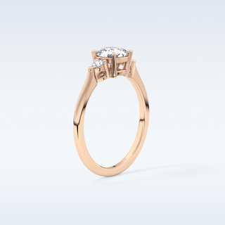 Elegant 0.95 CT Three Stones Engagement Ring Featuring Cushion Moissanite