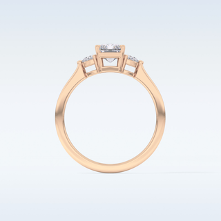 Elegant 1.21 CT Three Stones Engagement Ring Featuring Radiant Moissanite