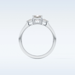 Elegant 1.21 CT Three Stones Engagement Ring Featuring Radiant Moissanite