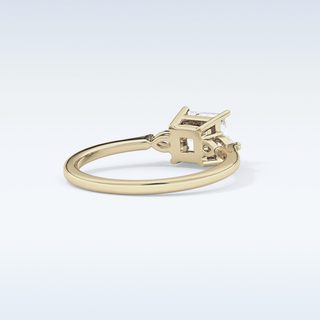 Elegant 1.04 CT Three Stones Engagement Ring Featuring Princess Moissanite