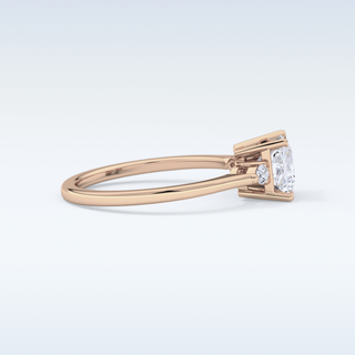 Elegant 1.04 CT Three Stones Engagement Ring Featuring Princess Moissanite