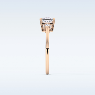 Elegant 1.04 CT Three Stones Engagement Ring Featuring Princess Moissanite