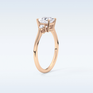 Elegant 1.04 CT Three Stones Engagement Ring Featuring Princess Moissanite
