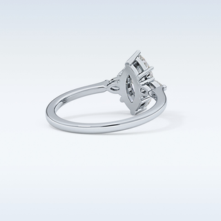 Elegant 0.82 CT Three Stones Engagement Ring Featuring Marquise Moissanite