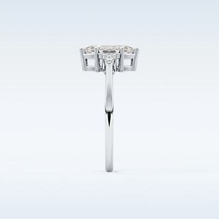 Elegant 0.82 CT Three Stones Engagement Ring Featuring Marquise Moissanite