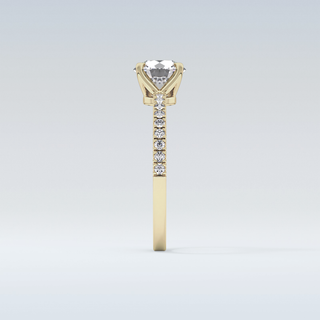 1.03 CT Pave Engagement Ring Featuring Round Moissanite