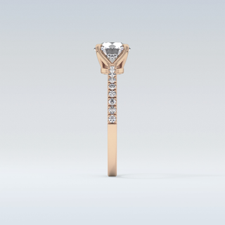 1.03 CT Pave Engagement Ring Featuring Round Moissanite