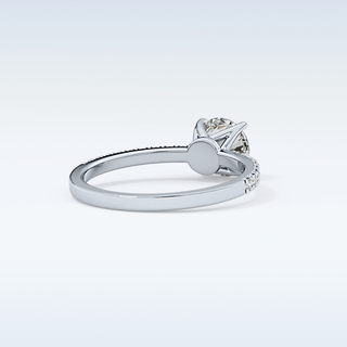 1.03 CT Pave Engagement Ring Featuring Round Moissanite