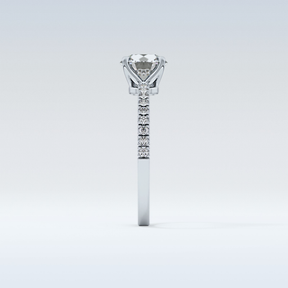 1.03 CT Pave Engagement Ring Featuring Round Moissanite