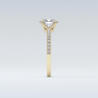 1.0 CT Pave Engagement Ring Featuring Oval Moissanite