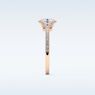 1.0 CT Pave Engagement Ring Featuring Oval Moissanite