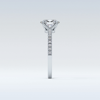 1.0 CT Pave Engagement Ring Featuring Oval Moissanite