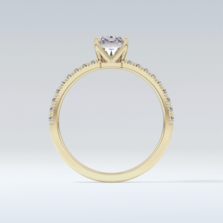 1.21 CT Pave Engagement Ring Featuring Radiant Moissanite