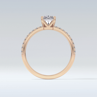 1.21 CT Pave Engagement Ring Featuring Radiant Moissanite