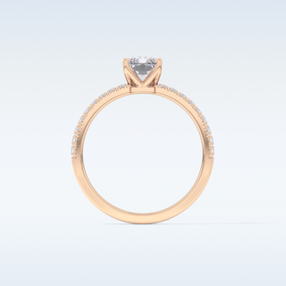 1.21 CT Pave Engagement Ring Featuring Radiant Moissanite