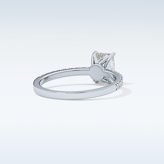 1.21 CT Pave Engagement Ring Featuring Radiant Moissanite