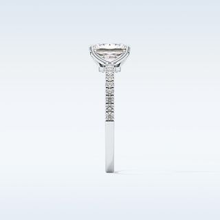 1.21 CT Pave Engagement Ring Featuring Radiant Moissanite