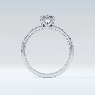 1.21 CT Pave Engagement Ring Featuring Radiant Moissanite
