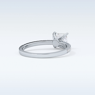 1.04 CT Pave Engagement Ring Featuring Princess Moissanite