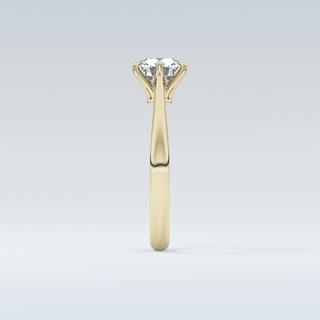 Stunning 1.03 CT Cathedral Solitaire Engagement Ring Featuring Round Moissanite