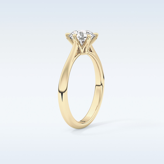 Stunning 1.03 CT Cathedral Solitaire Engagement Ring Featuring Round Moissanite