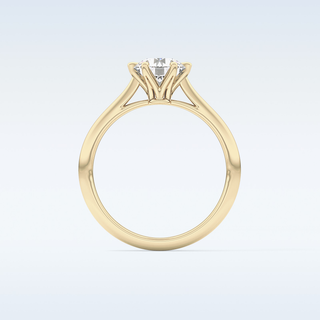 Stunning 1.03 CT Cathedral Solitaire Engagement Ring Featuring Round Moissanite