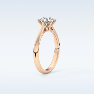 Stunning 1.03 CT Cathedral Solitaire Engagement Ring Featuring Round Moissanite