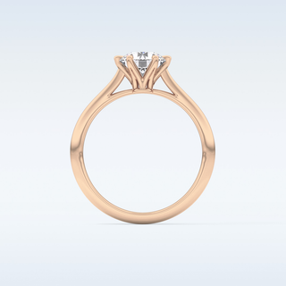 Stunning 1.03 CT Cathedral Solitaire Engagement Ring Featuring Round Moissanite