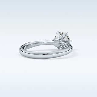 Stunning 1.03 CT Cathedral Solitaire Engagement Ring Featuring Round Moissanite