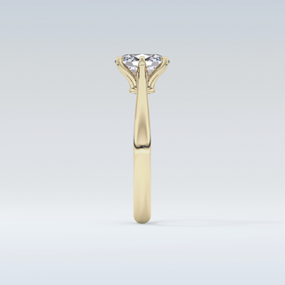 Stunning 1.0 CT Cathedral Solitaire Engagement Ring Featuring Oval Moissanite