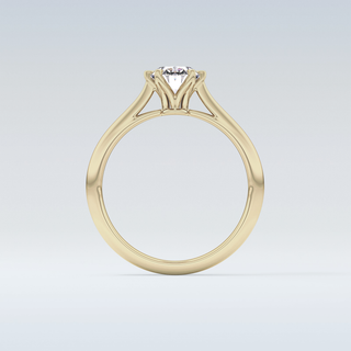 Stunning 1.0 CT Cathedral Solitaire Engagement Ring Featuring Oval Moissanite