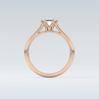 Stunning 1.0 CT Cathedral Solitaire Engagement Ring Featuring Oval Moissanite