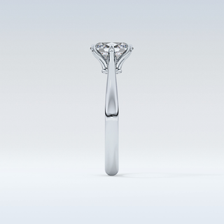 Stunning 1.0 CT Cathedral Solitaire Engagement Ring Featuring Oval Moissanite