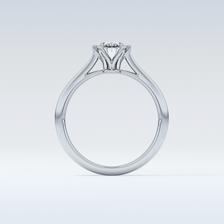 Stunning 1.0 CT Cathedral Solitaire Engagement Ring Featuring Oval Moissanite