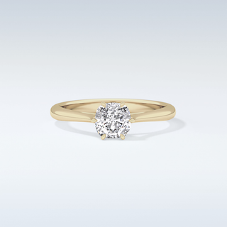 Stunning 1.13 CT Cathedral Solitaire Engagement Ring Featuring Cushion Moissanite