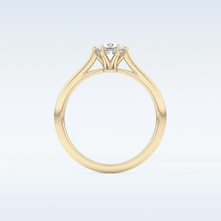 Stunning 1.13 CT Cathedral Solitaire Engagement Ring Featuring Cushion Moissanite