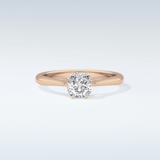 Stunning 1.13 CT Cathedral Solitaire Engagement Ring Featuring Cushion Moissanite